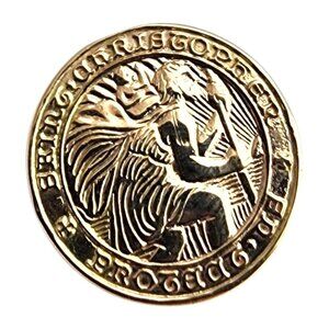 14 Karat Yellow Gold Saint Christopher Pendant #23919